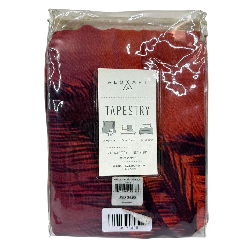 AEOXAPT American Eagle Outfitters Tropical Sunset Palm Tapestry 58
